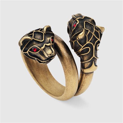 gucci panther head ring|gucci wallet tiger head.